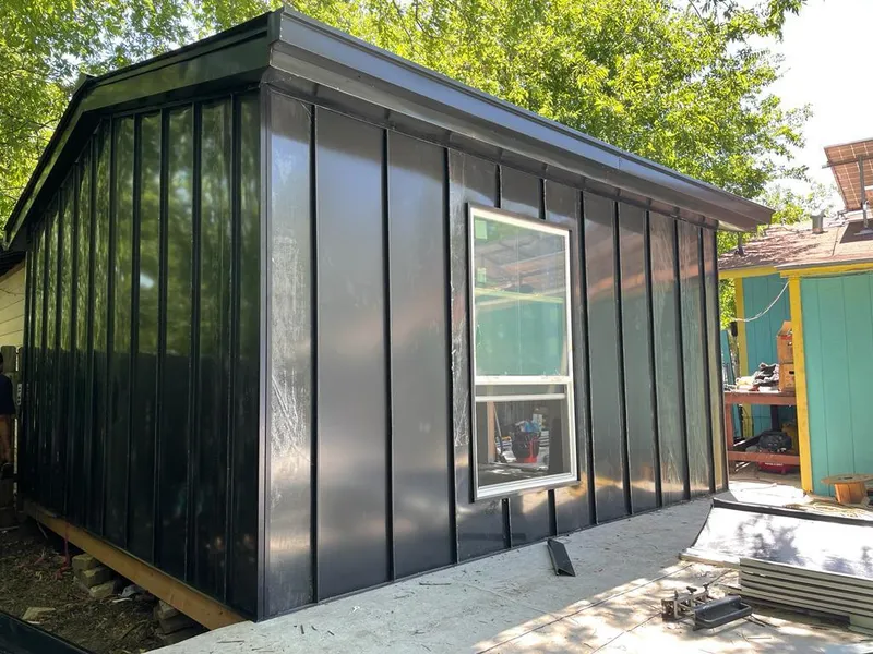 Black standing seam metal wall panels for Metal Roof Installation in Mankato