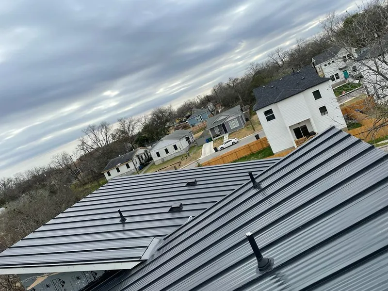 Standing seam metal roof panels with vents for Skylight Repair in Mankato